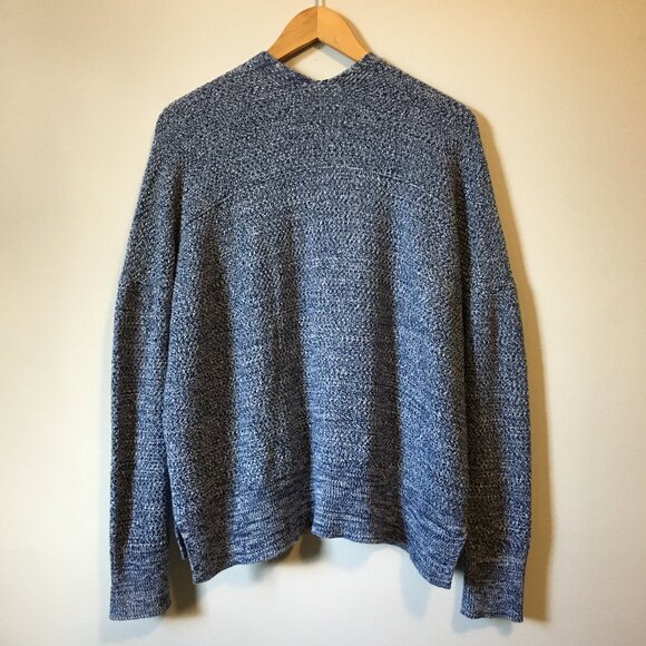 100% Cotton GAP Blue & White Heavy Knit Open Cardigan - Picture 3 of 16